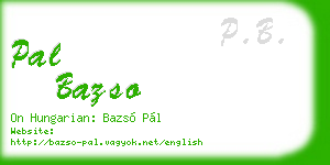 pal bazso business card