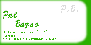pal bazso business card